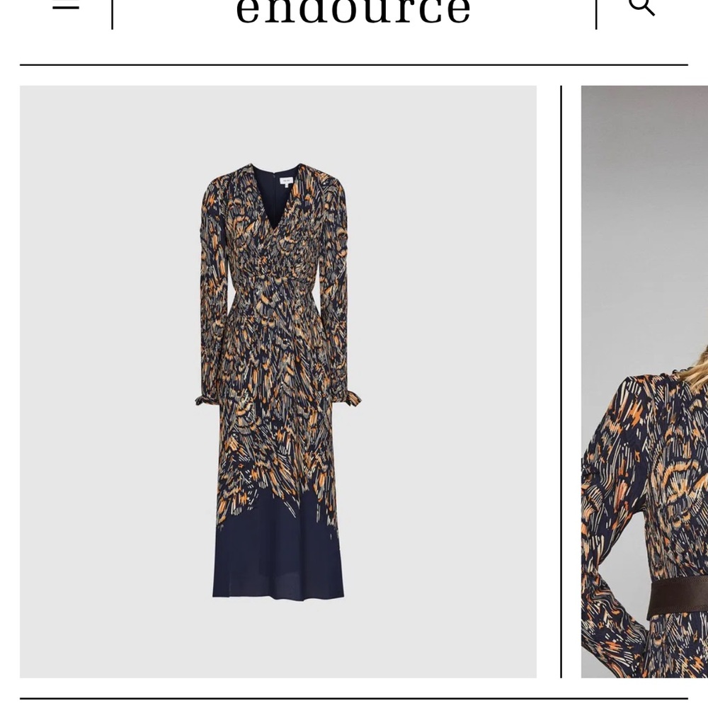 Reiss Multicolor Long Sleeve Dress